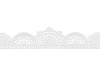 Кондитерское кружево «Декор №1 белый перламутровый» (370х57 мм)