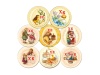 Картинки вафельные ПАСХА РЕТРО d45 мм, 10шт