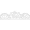 Кондитерское кружево «Декор №1 белый перламутровый» (370х57 мм)