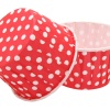 Форма бумажная для выпечки (50*39 мм) Красная с горошком 100 шт/уп