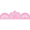 Кондитерское кружево «Декор №1 розовый пастель» (370х57 мм)