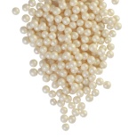 #125 Драже зерновое взорванные зерна риса в кон.глазури "Жемчуг Серебро" 6-8 мм