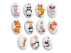 Сах.фигур.Медальоны Лисички/Зайчики/Панды,35х25мм