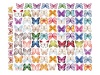 tp59943 Вафельные бабочки цветные двухсторон. 180 шт, МИКС