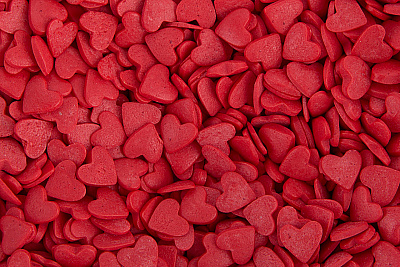 Посыпки "Сердечки красные" 0,75 кг